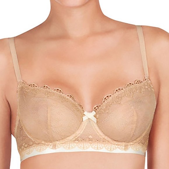 Heidi Klum Natural Geometric Lace Underwire Bra H20-1167B - Picture 1 of 6